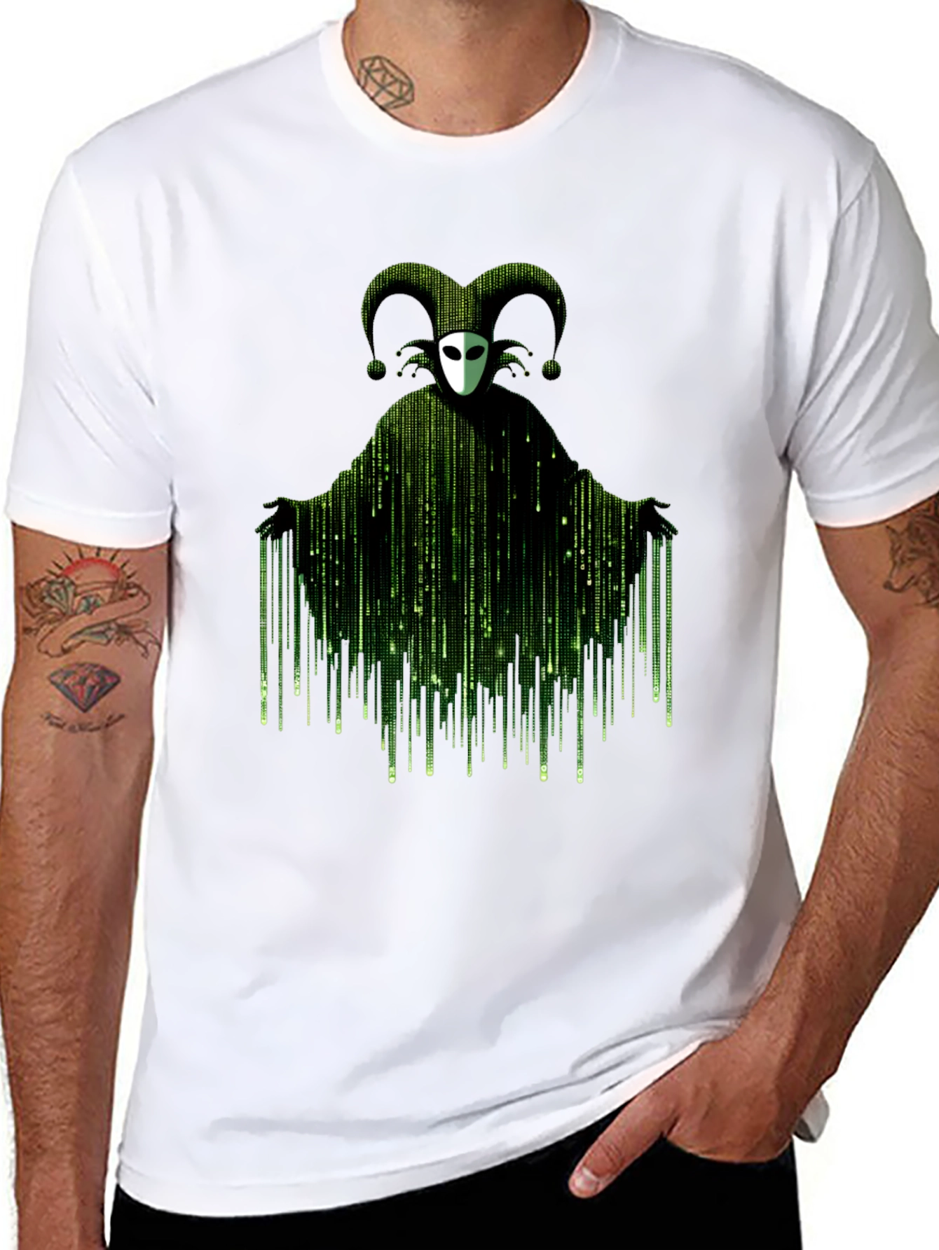 Matrix Jester T-Shirt - Black Graphic Tee