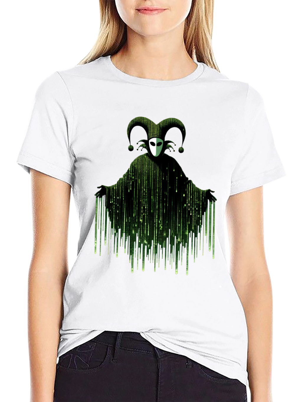 Matrix Jester T-Shirt - Black Graphic Tee