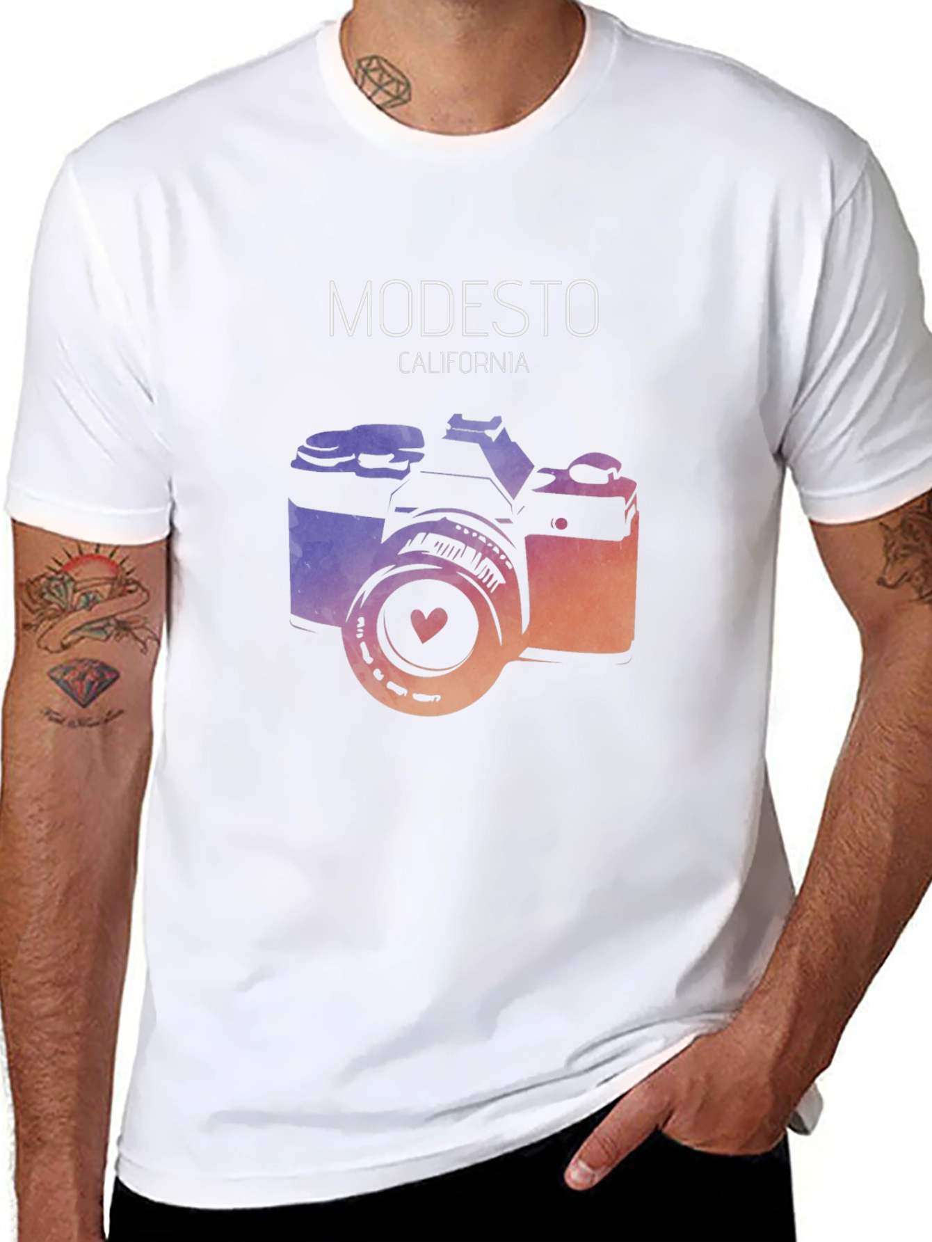 Modesto California Camera Graphic T-Shirt