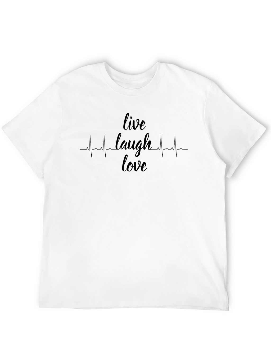 Live Laugh Love Heartbeat Graphic T-Shirt