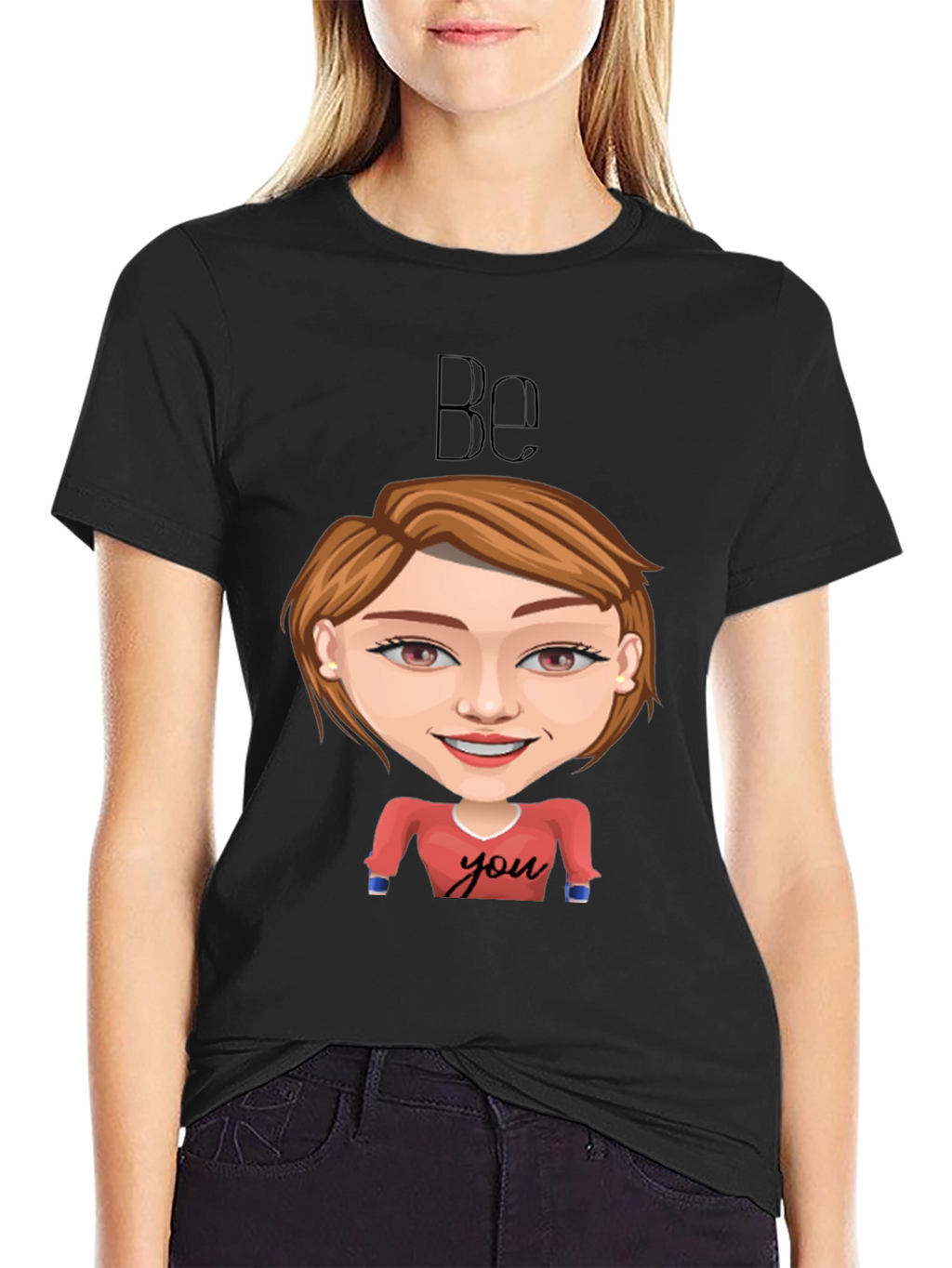 Be You Graphic Tee - Black Short Sleeve