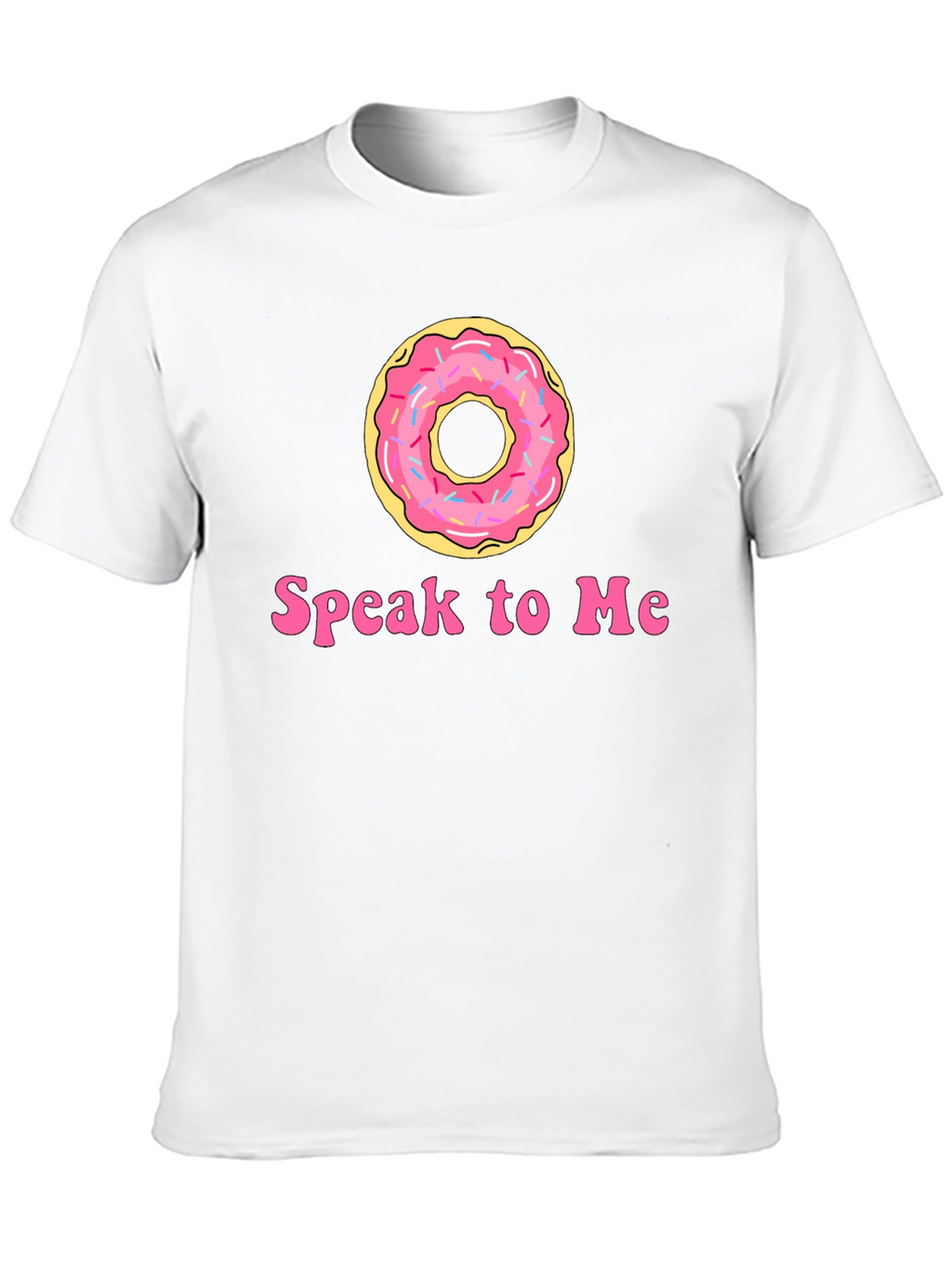 Donut Speak To Me Black T-Shirt