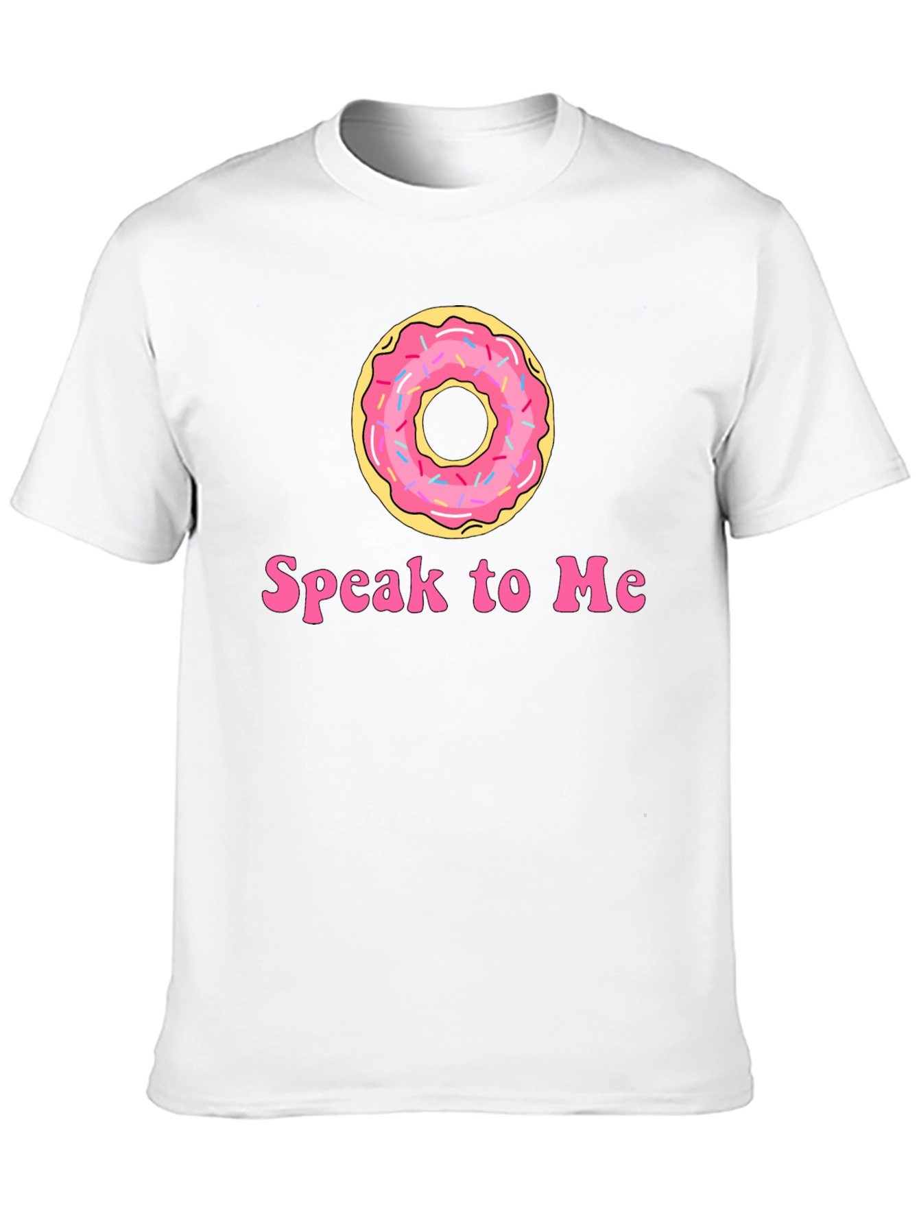 Donut Speak To Me Black T-Shirt