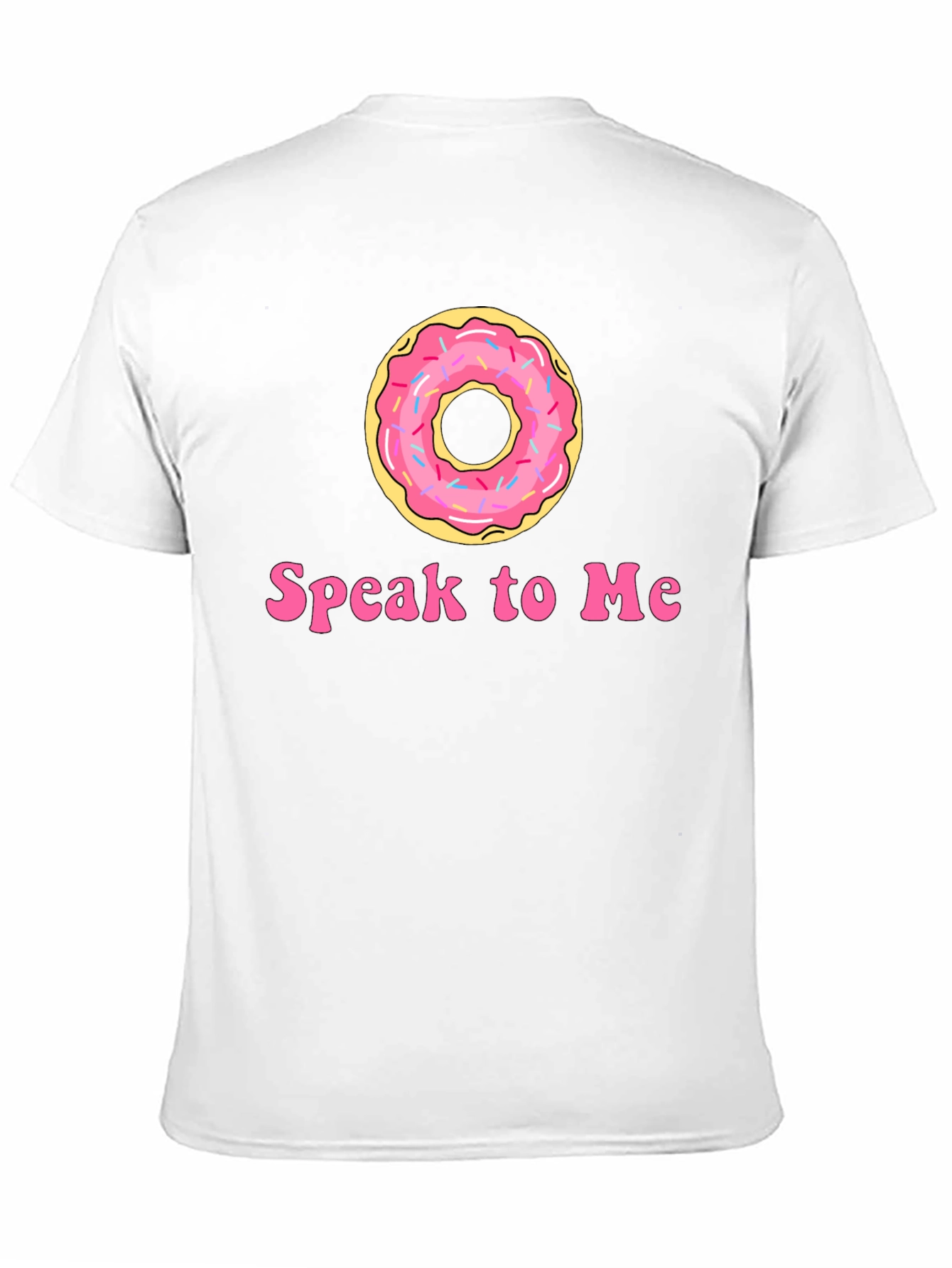 Donut Speak To Me Black T-Shirt