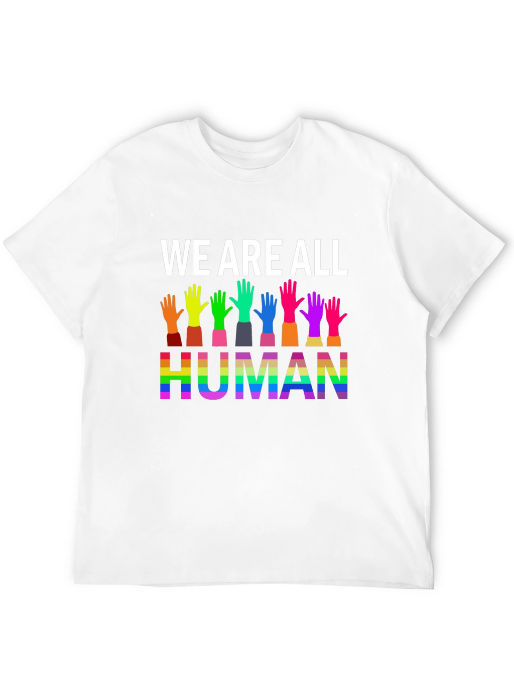 We Are All Human Graphic Tee - Pride T-Shirt