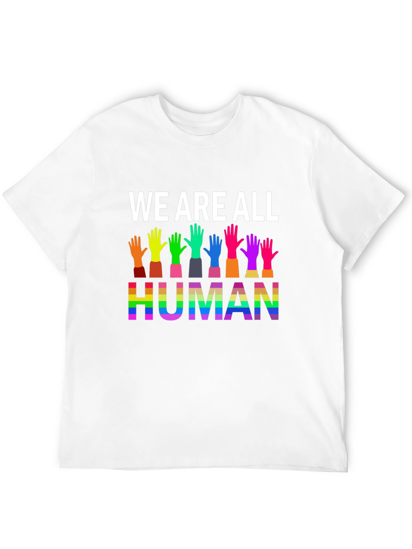 We Are All Human Graphic Tee - Pride T-Shirt