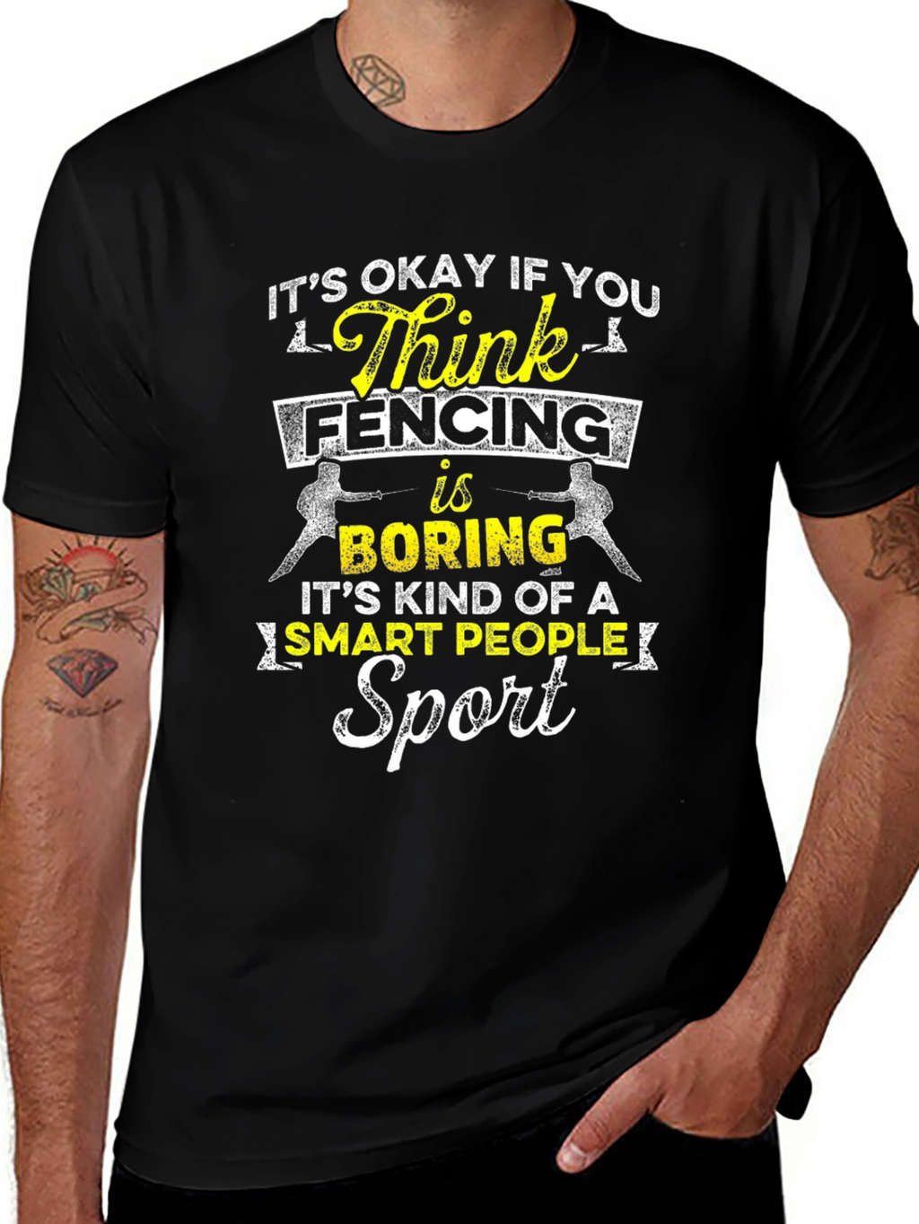 Funny Fencing T-Shirt: Smart People Sport Tee