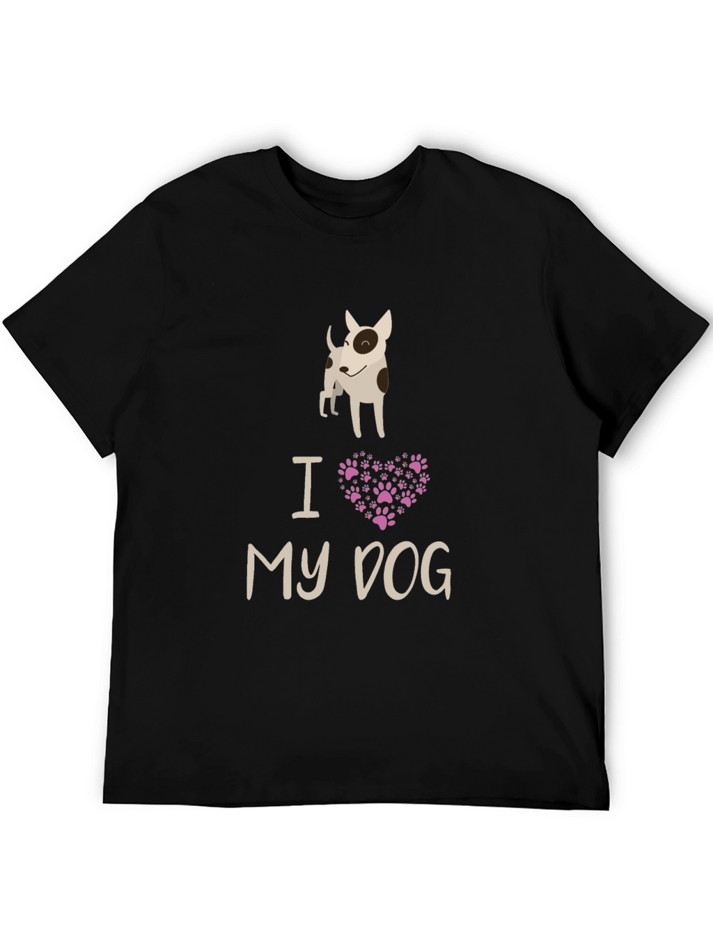 I Love My Dog Black Graphic Tee
