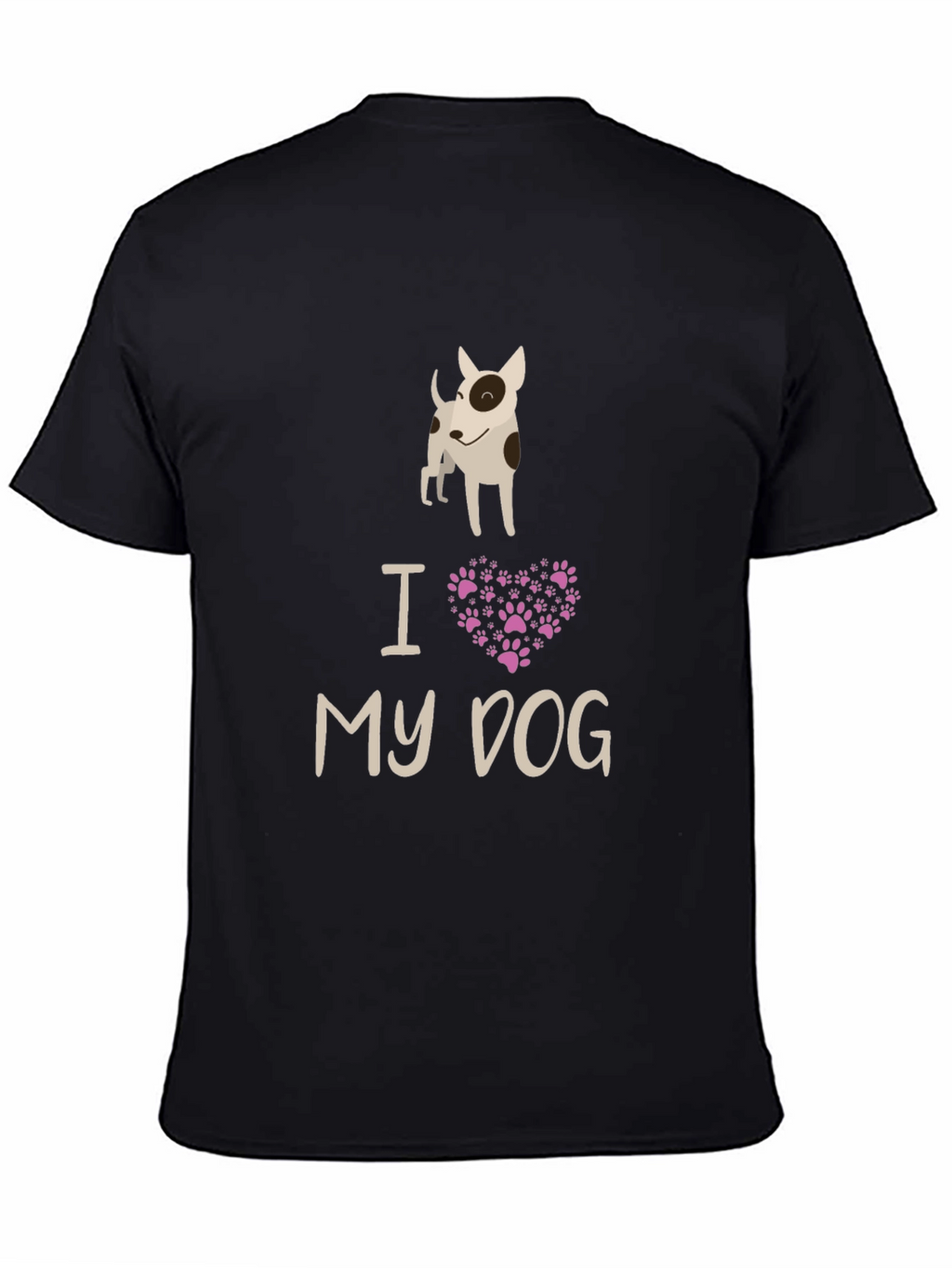 I Love My Dog Black Graphic Tee