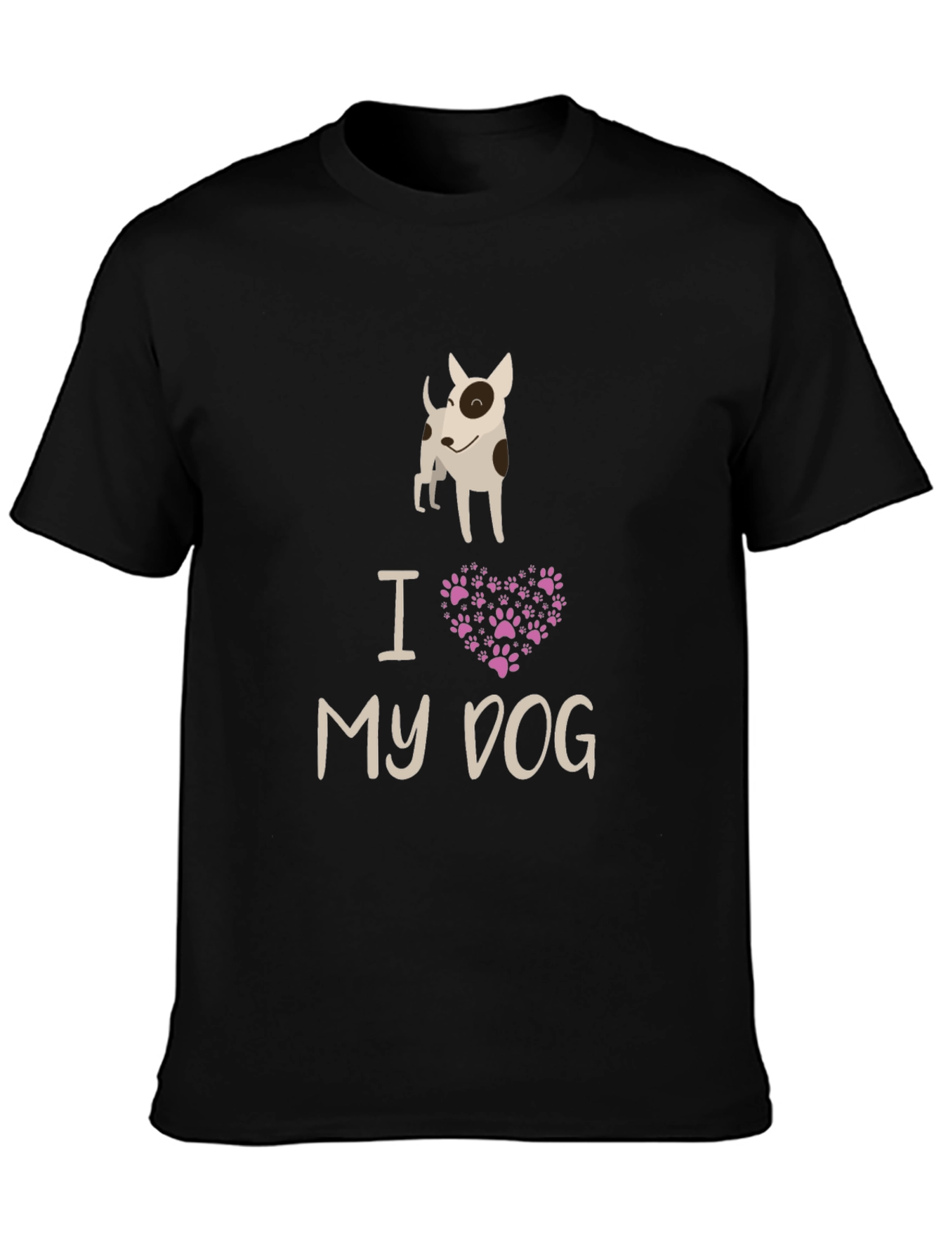 I Love My Dog Black Graphic Tee