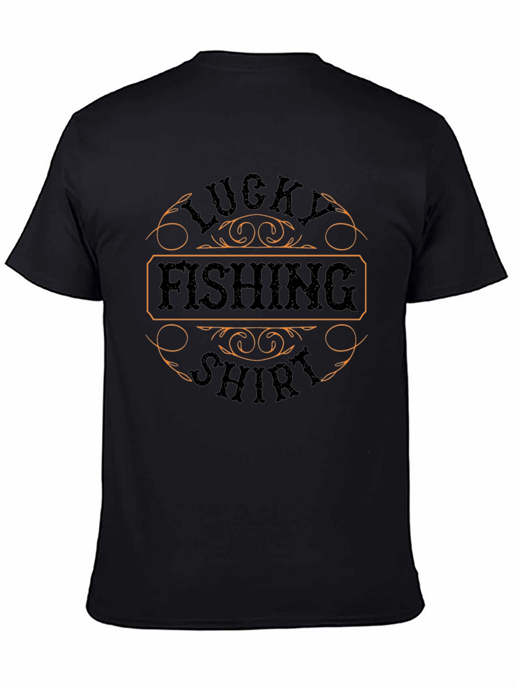 Lucky Fishing Shirt - Mens Black Tee