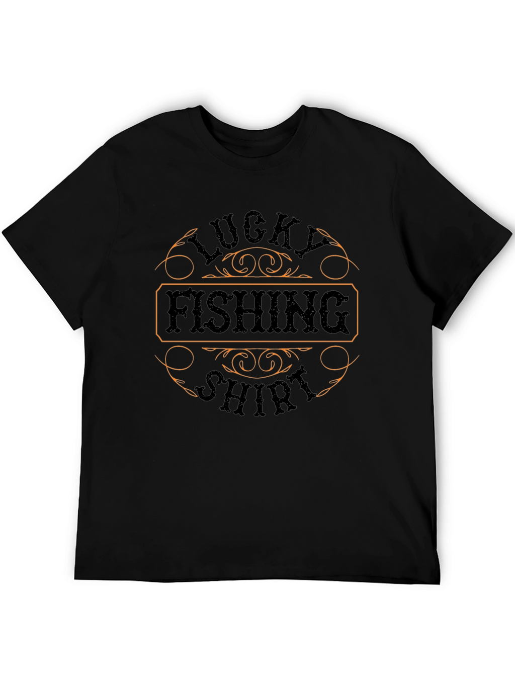 Lucky Fishing Shirt - Mens Black Tee