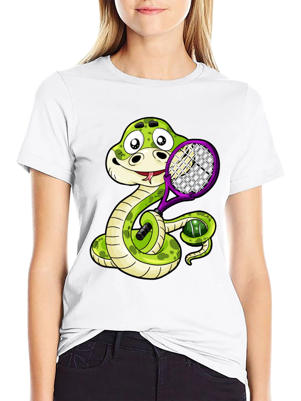 Snake Tennis Player T-Shirt