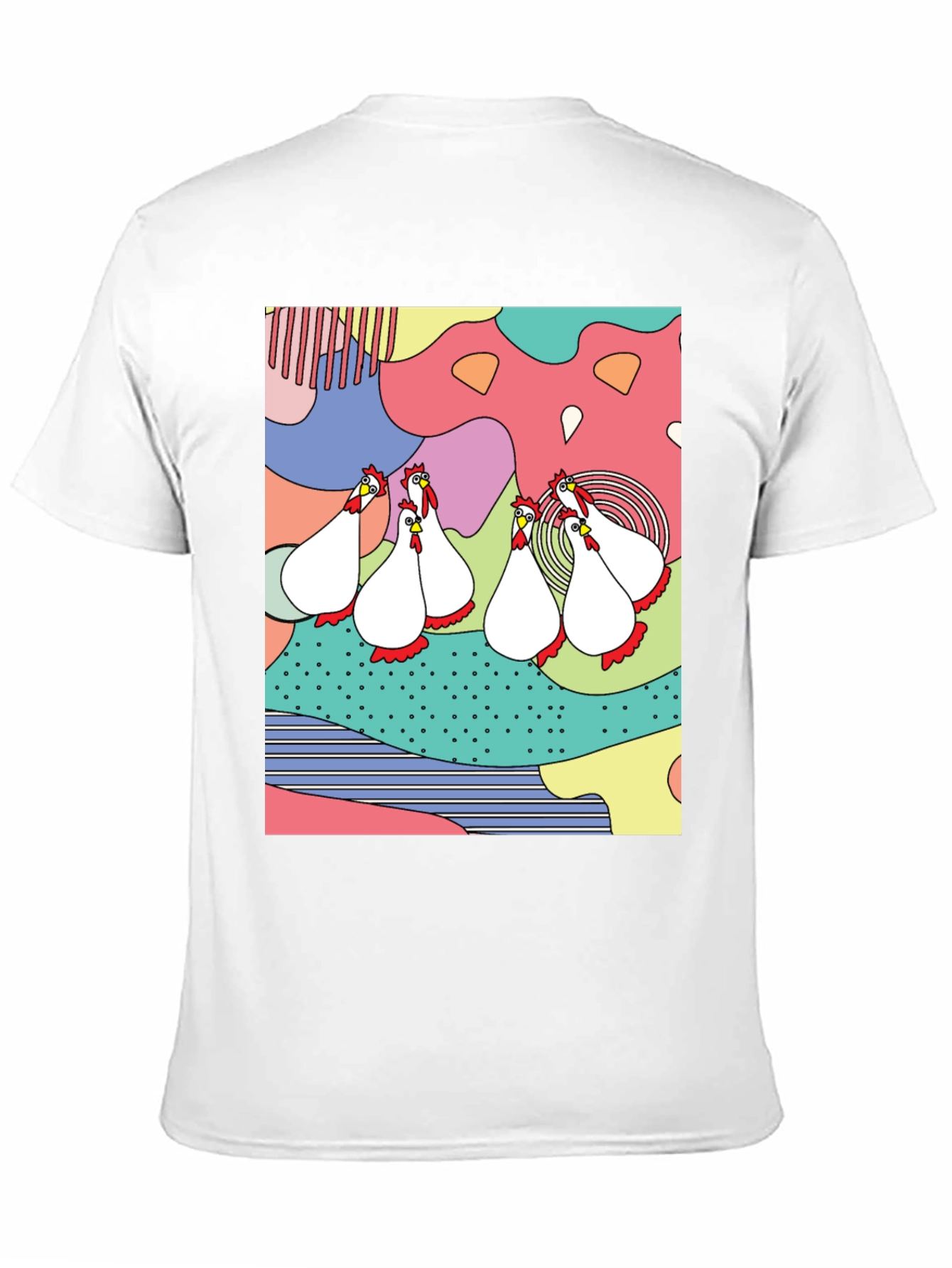Funky Chicken T-Shirt - Abstract Colorful Design