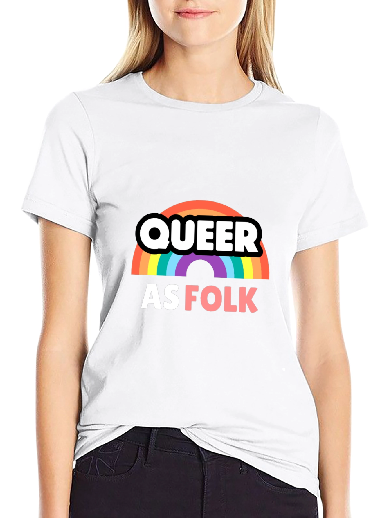 Queer as Folk T-Shirt Rainbow LGBTQ Pride