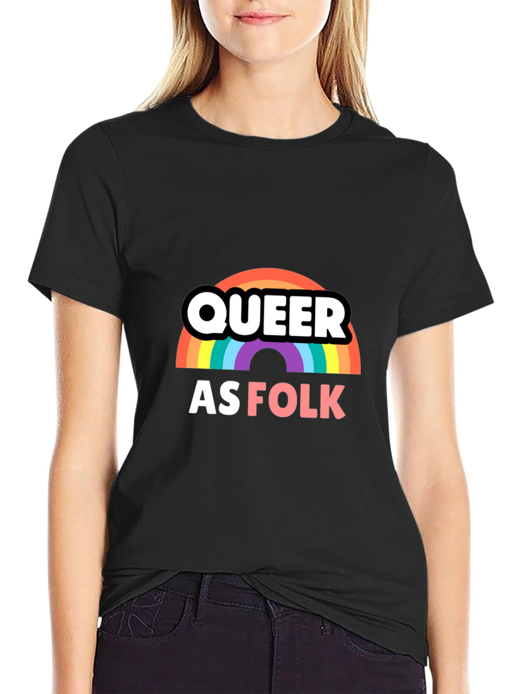 Queer as Folk T-Shirt Rainbow LGBTQ Pride