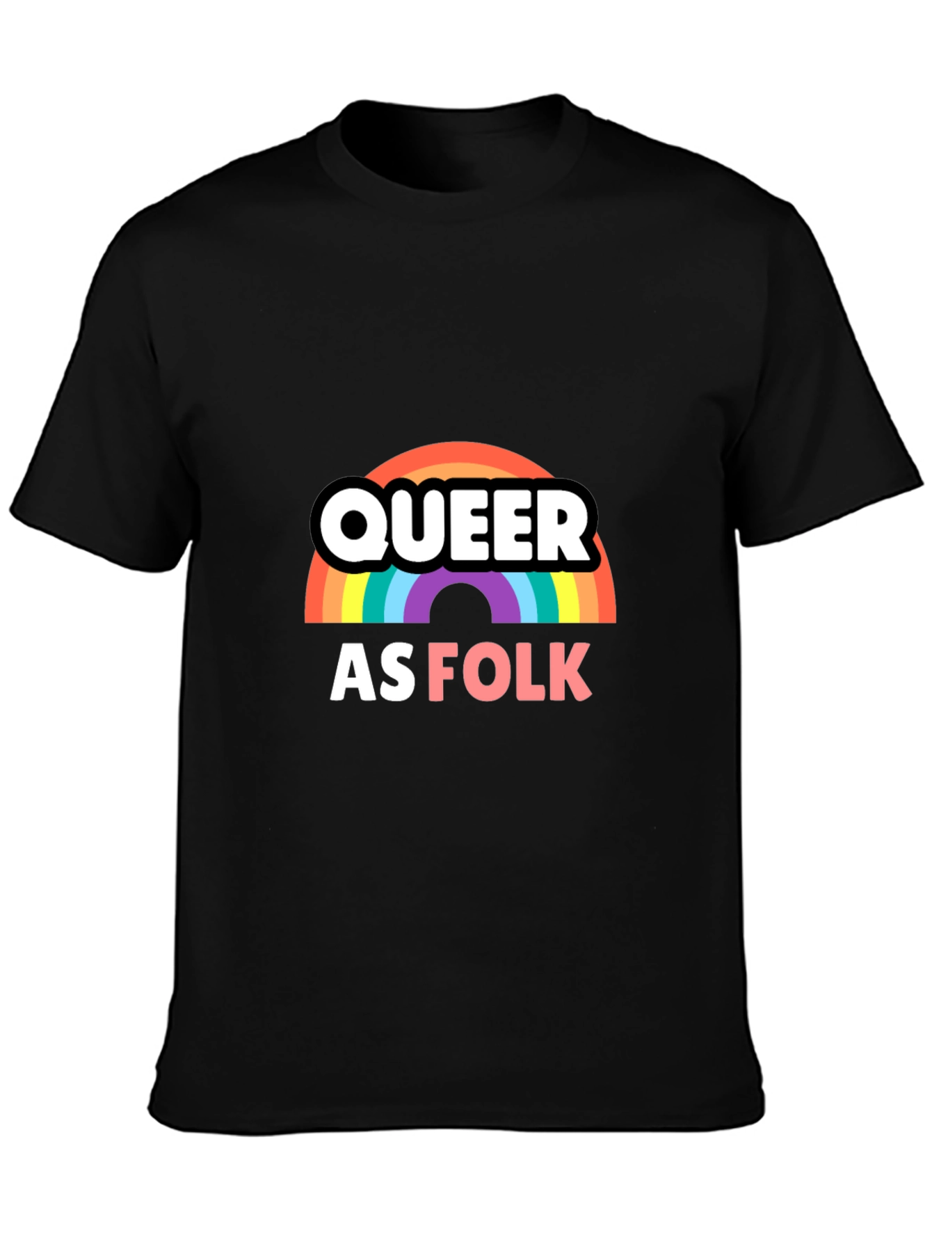 Queer as Folk T-Shirt Rainbow LGBTQ Pride