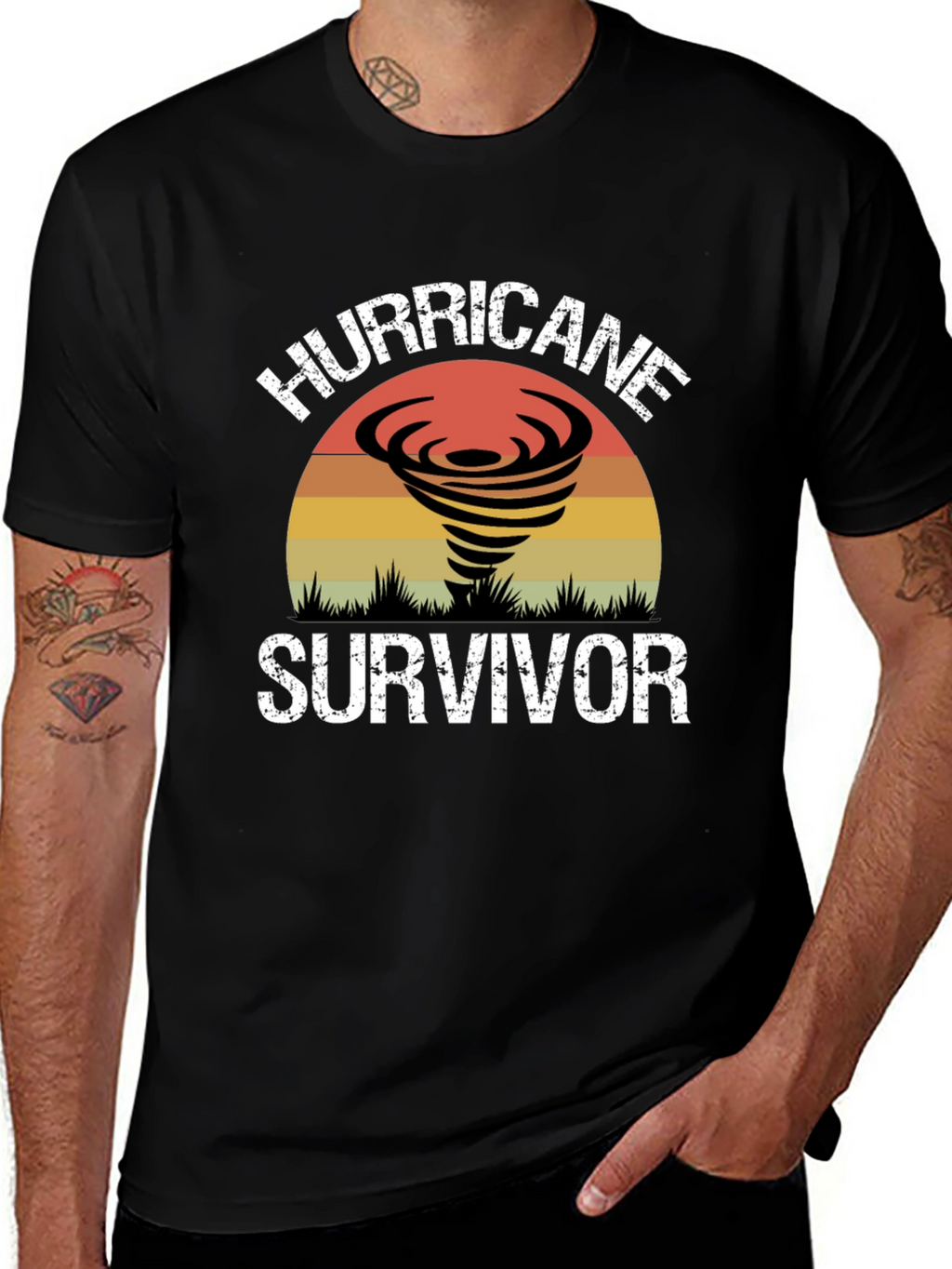 Hurricane Survivor Black Graphic Tee