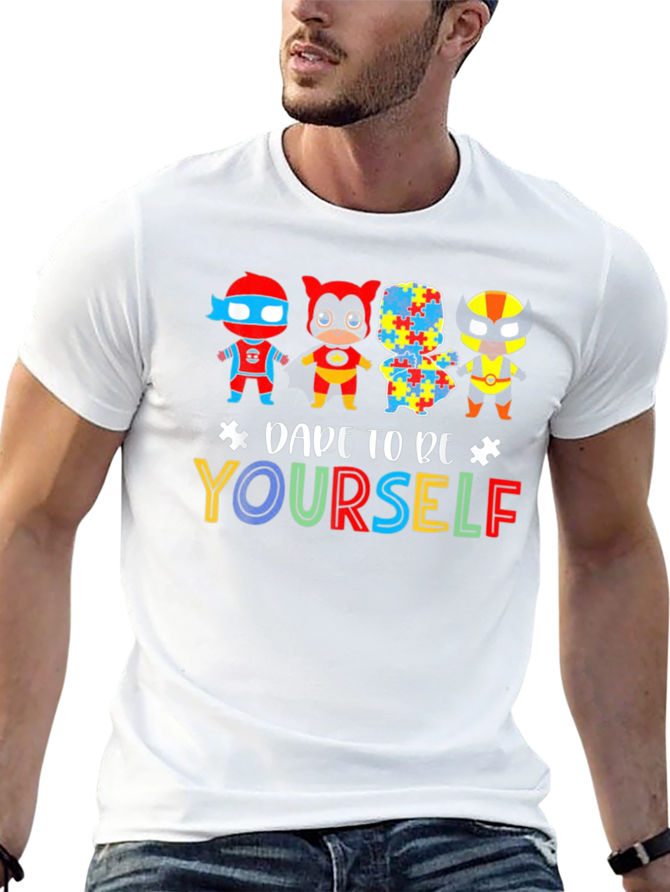 Dare To Be Yourself Autism Awareness Graphic Tee
