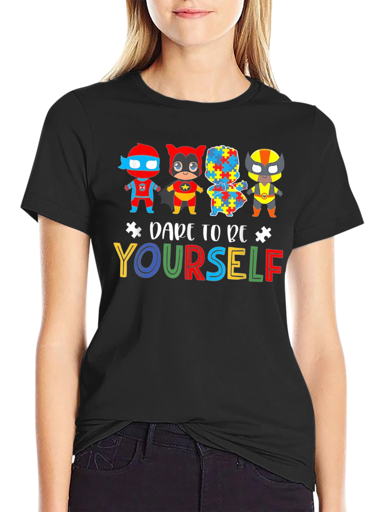 Dare To Be Yourself Autism Awareness Graphic Tee