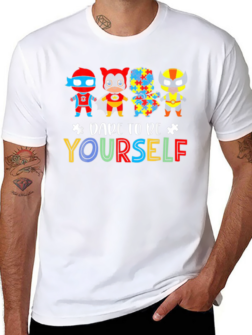 Dare To Be Yourself Autism Awareness Graphic Tee