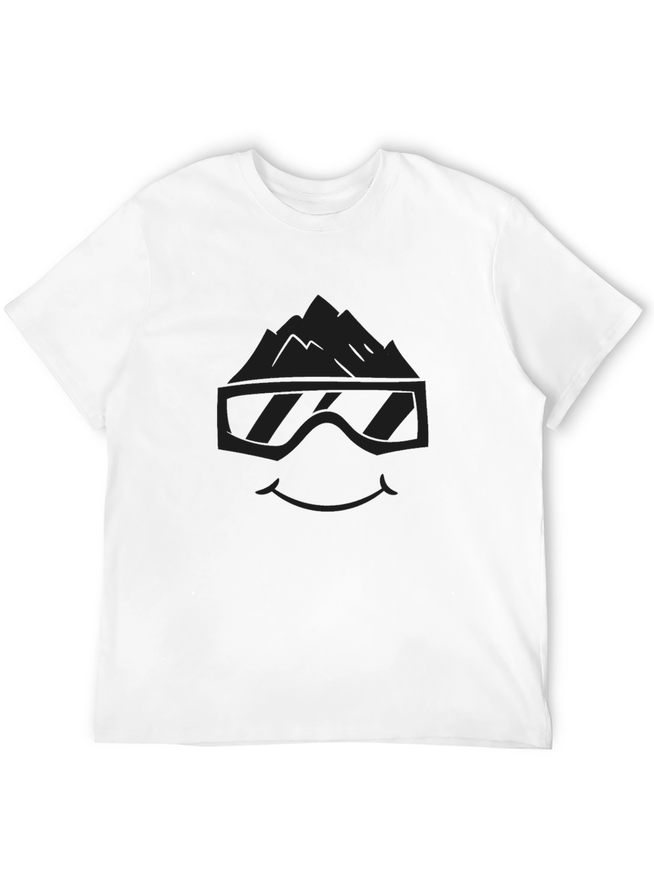 Mountain Goggles Graphic Tee - Cool Black T-Shirt