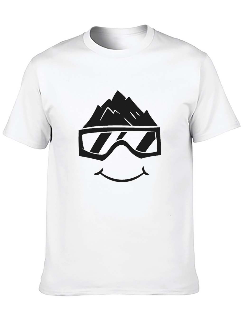 Mountain Goggles Graphic Tee - Cool Black T-Shirt