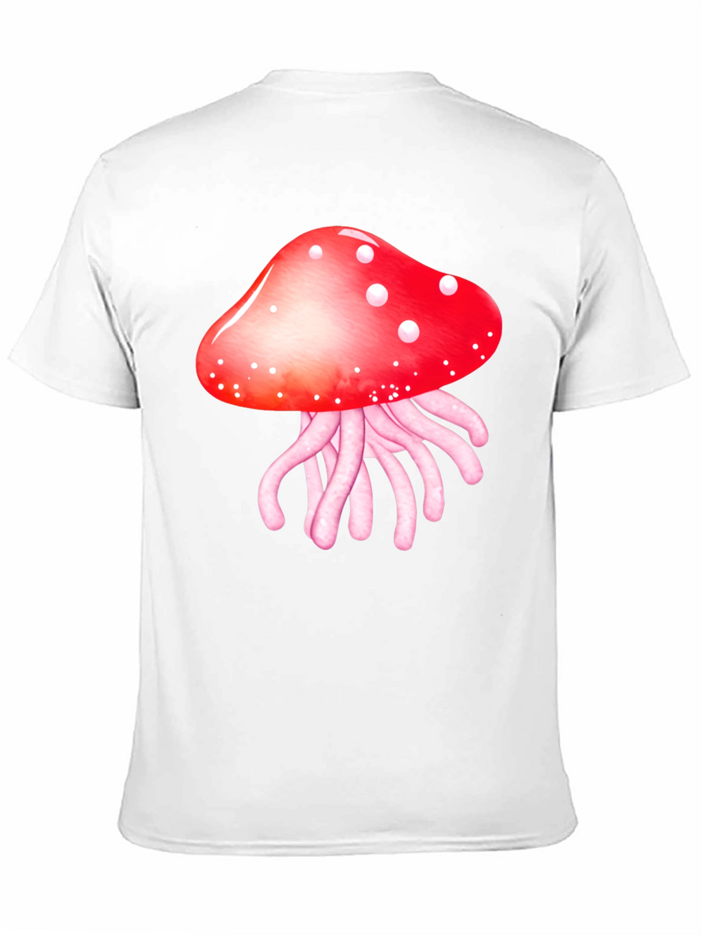 Mushroom Jellyfish Graphic T-Shirt - Funky Crew Neck Tee