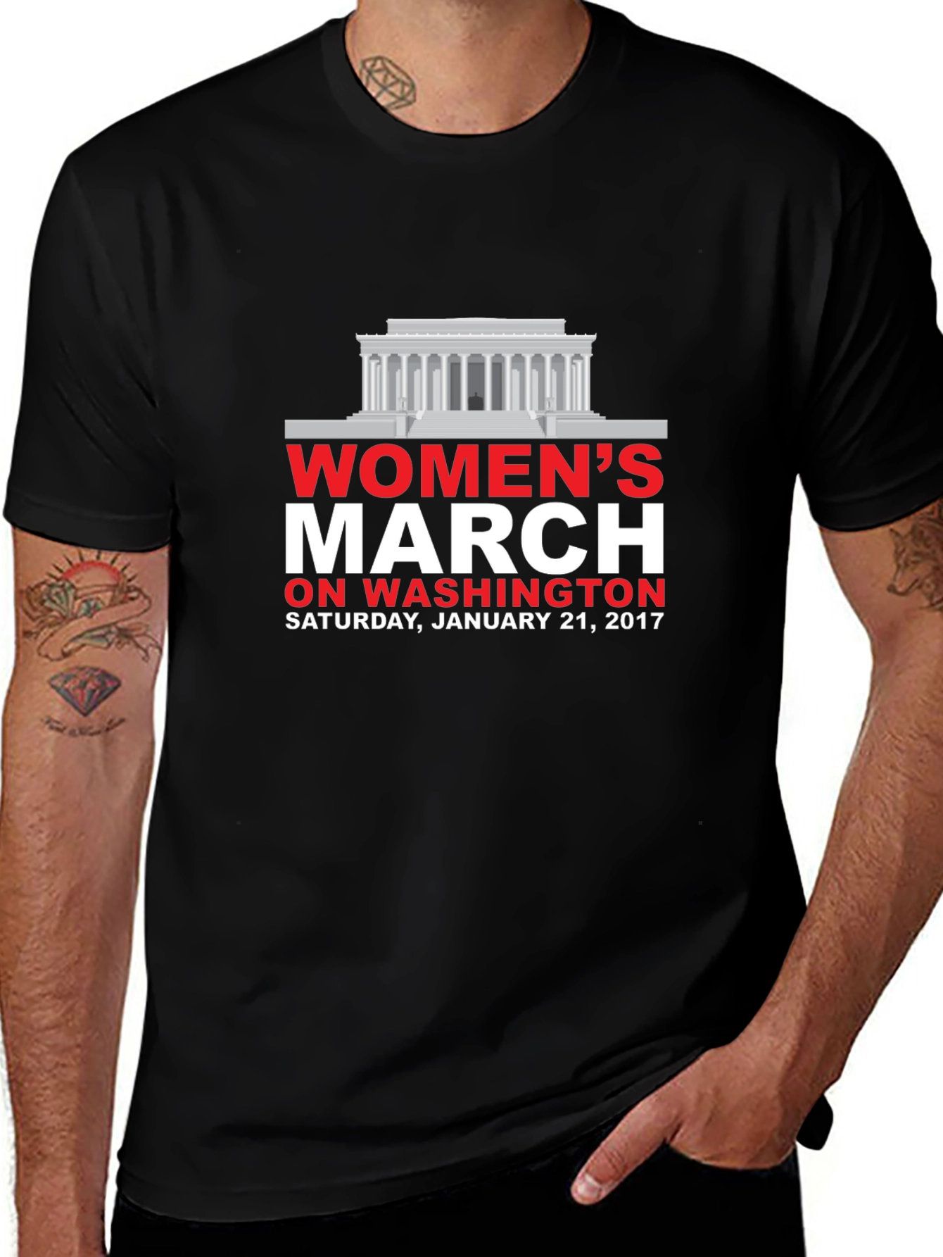 Womens March on Washington Black T-Shirt