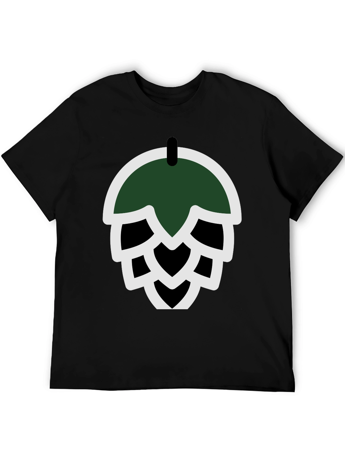 Beer Hops Graphic Tee - Black Cotton Blend