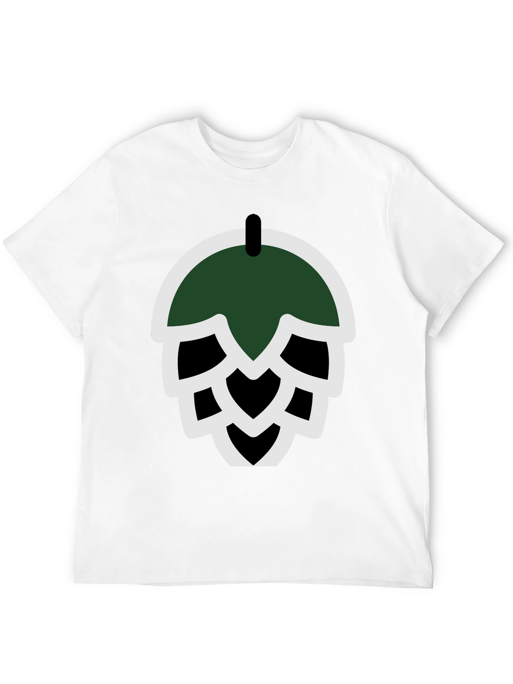 Beer Hops Graphic Tee - Black Cotton Blend