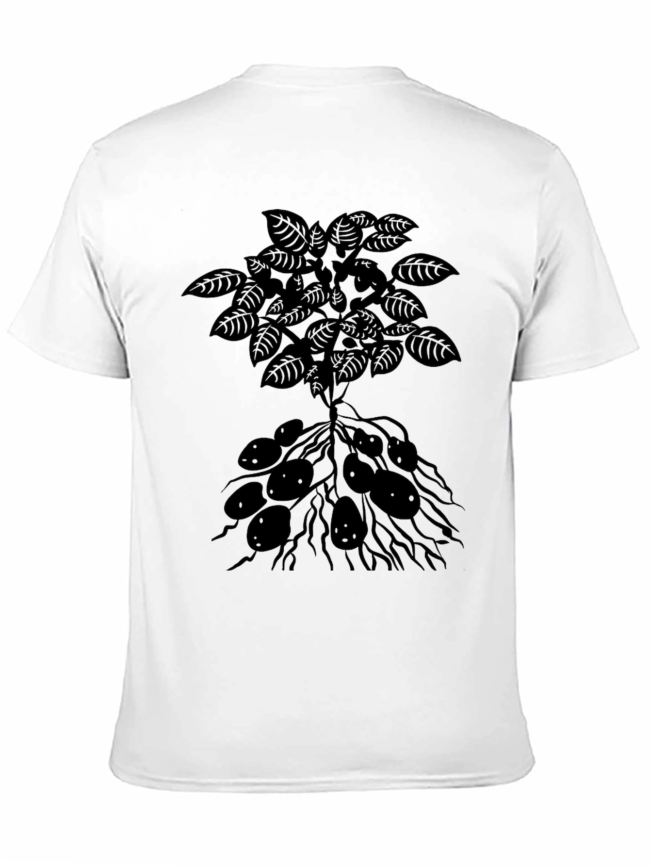 Botanical Print T-Shirt - Black