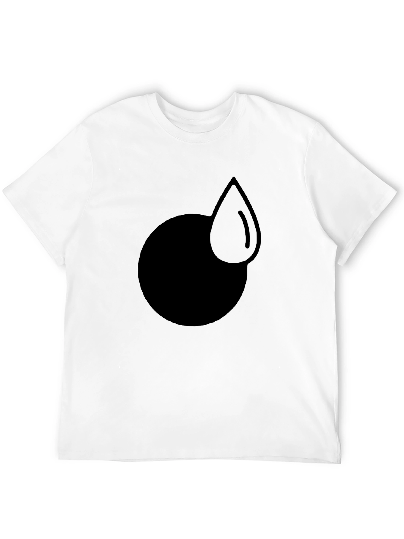 Modern Graphic Tee - Circle and Drop Design