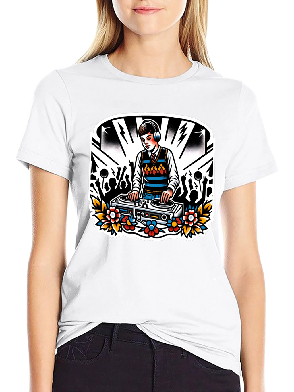 DJ Retro Graphic Tee - Black
