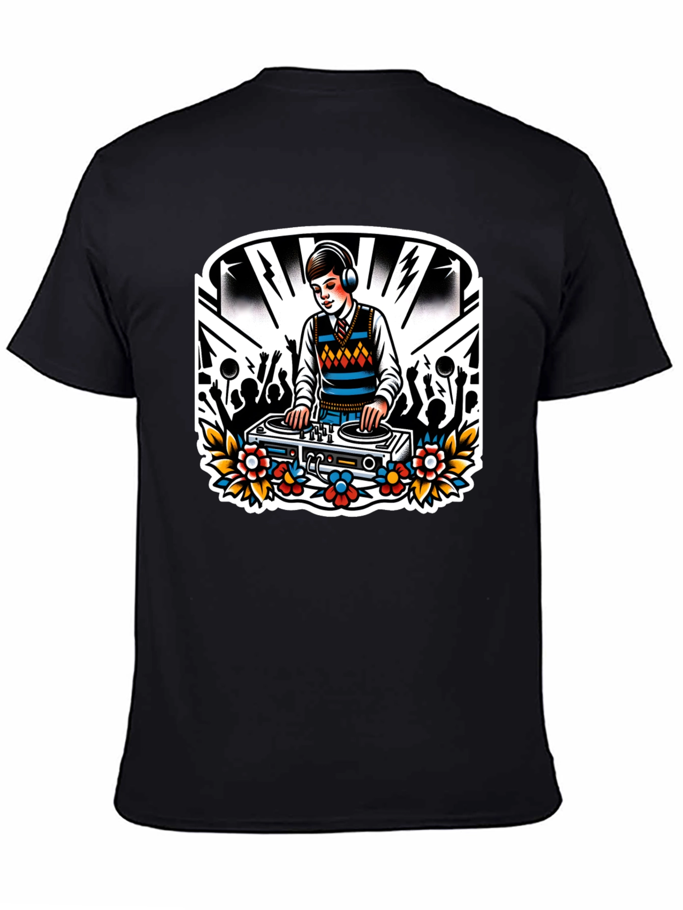 DJ Retro Graphic Tee - Black