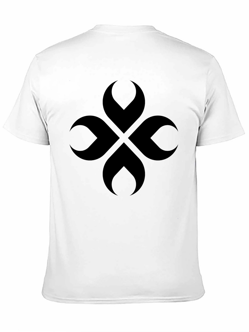 Abstract Clover Tee - Modern Black Graphic T-Shirt