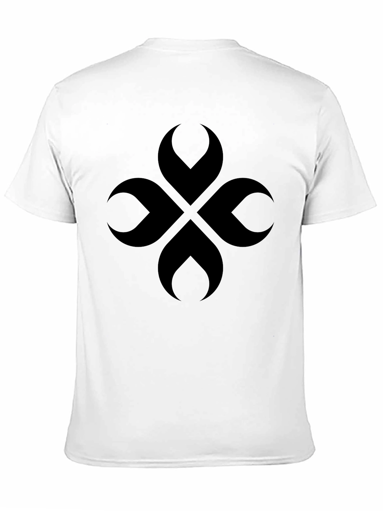 Abstract Clover Tee - Modern Black Graphic T-Shirt