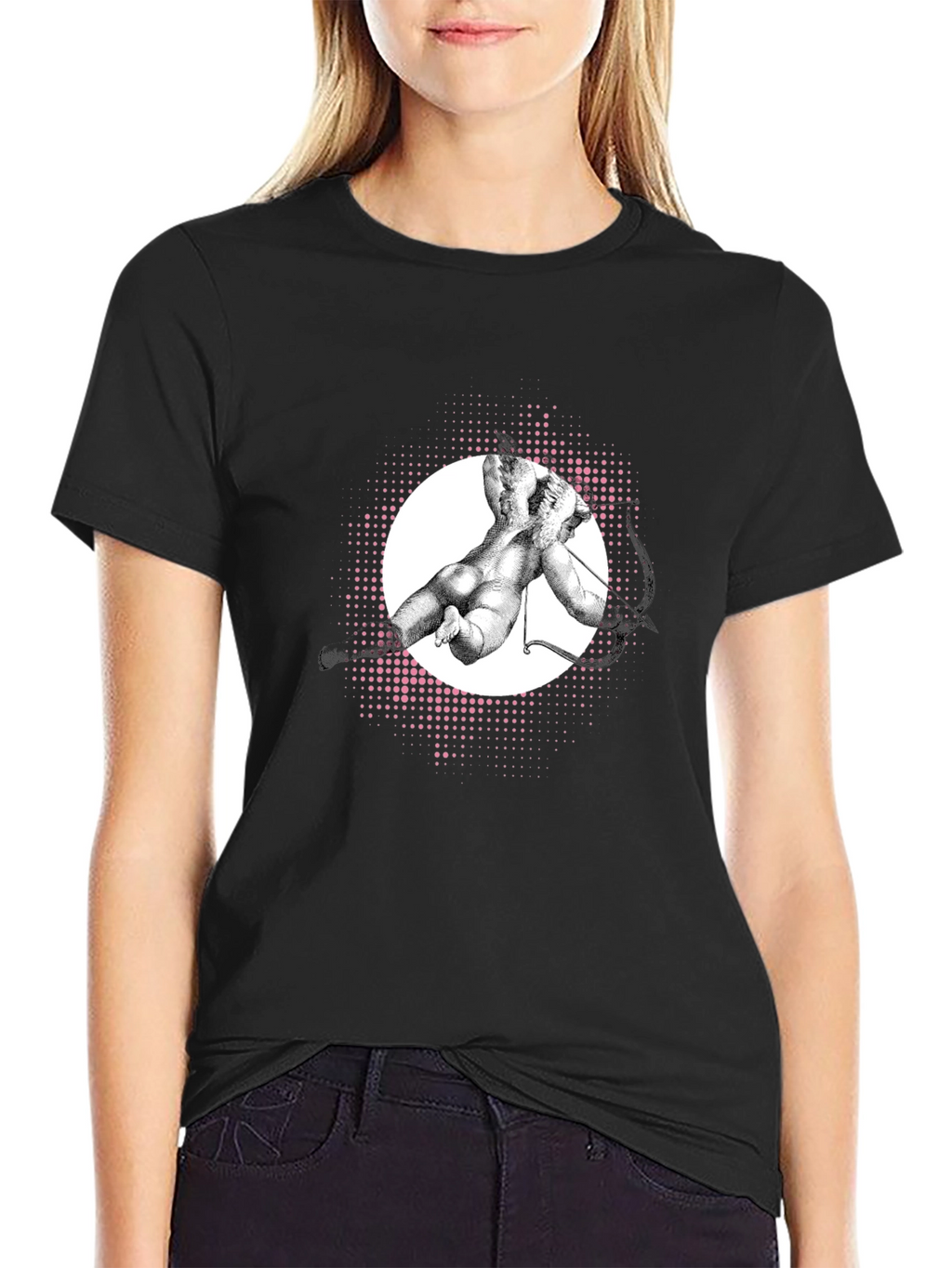 Modern Art Graphic Tee - Black Cotton T-Shirt