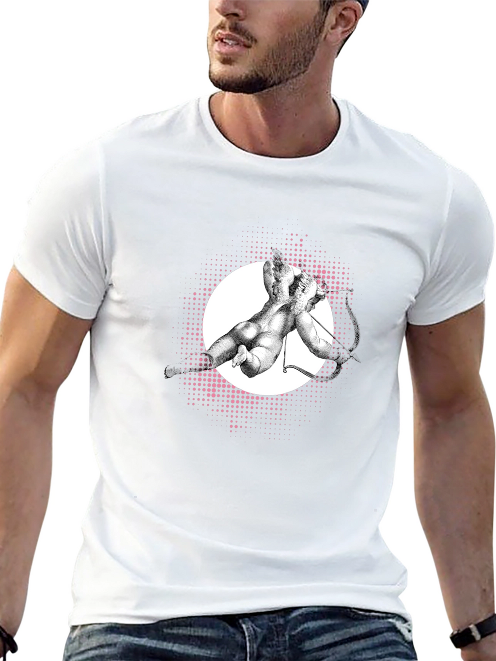 Modern Art Graphic Tee - Black Cotton T-Shirt