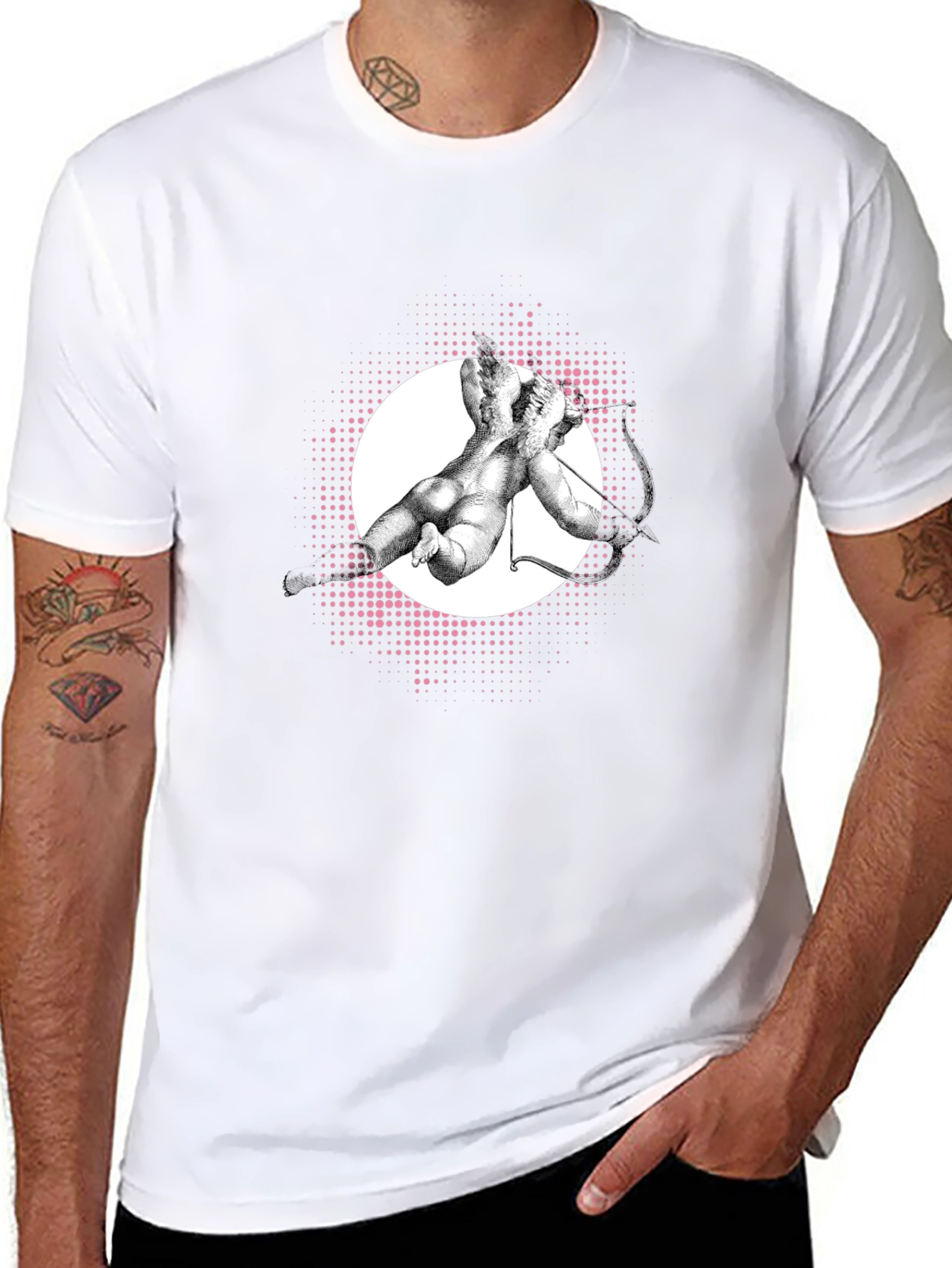 Modern Art Graphic Tee - Black Cotton T-Shirt