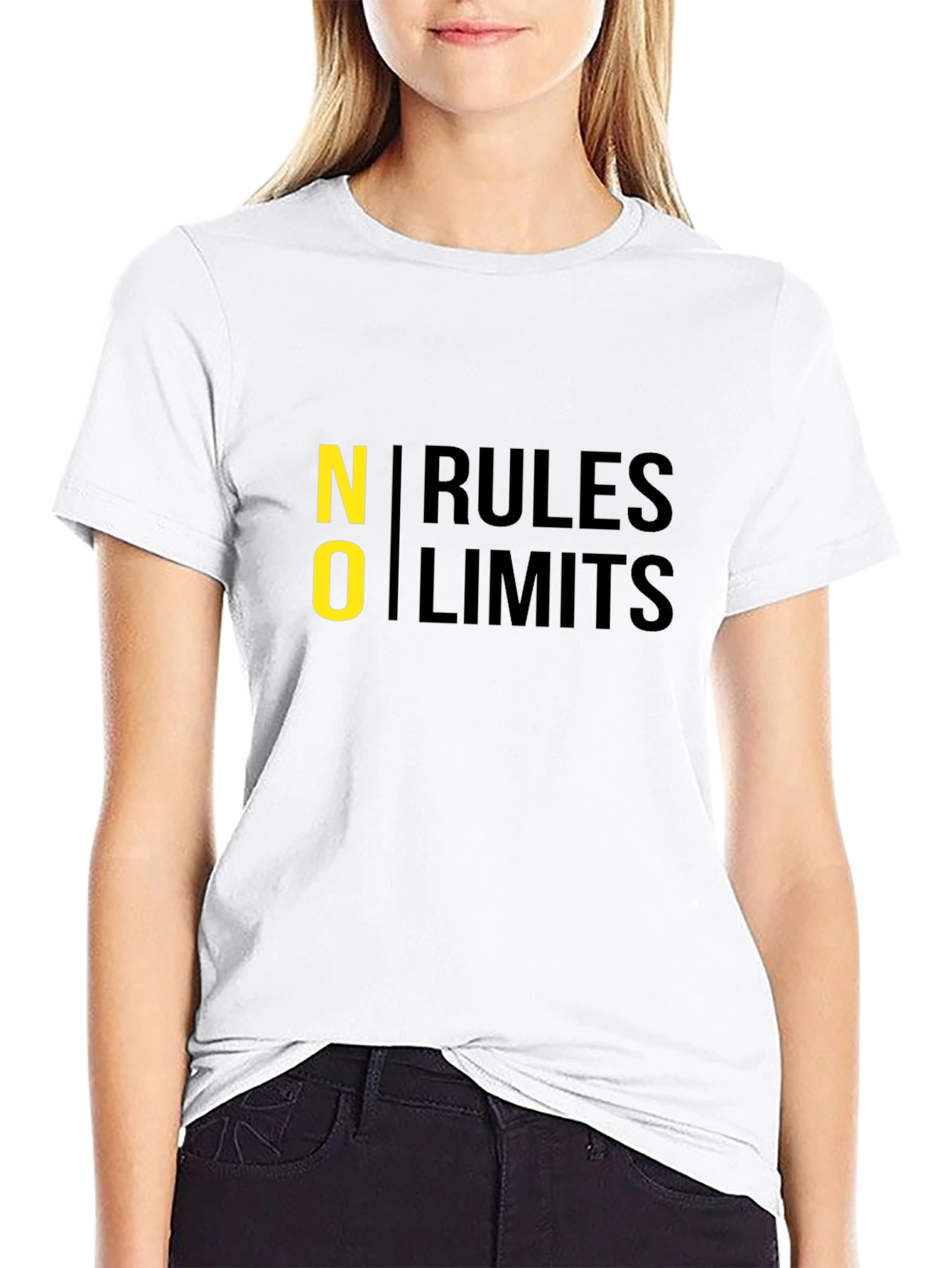 No Rules No Limits Black Graphic Tee