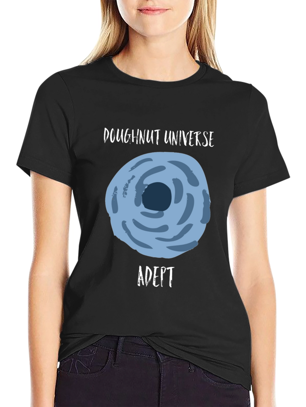 Doughnut Universe Adept Black Graphic Tee