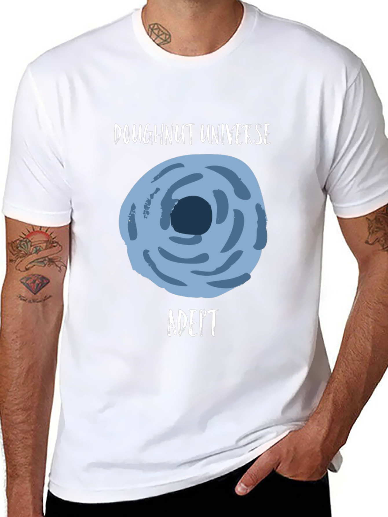 Doughnut Universe Adept Black Graphic Tee