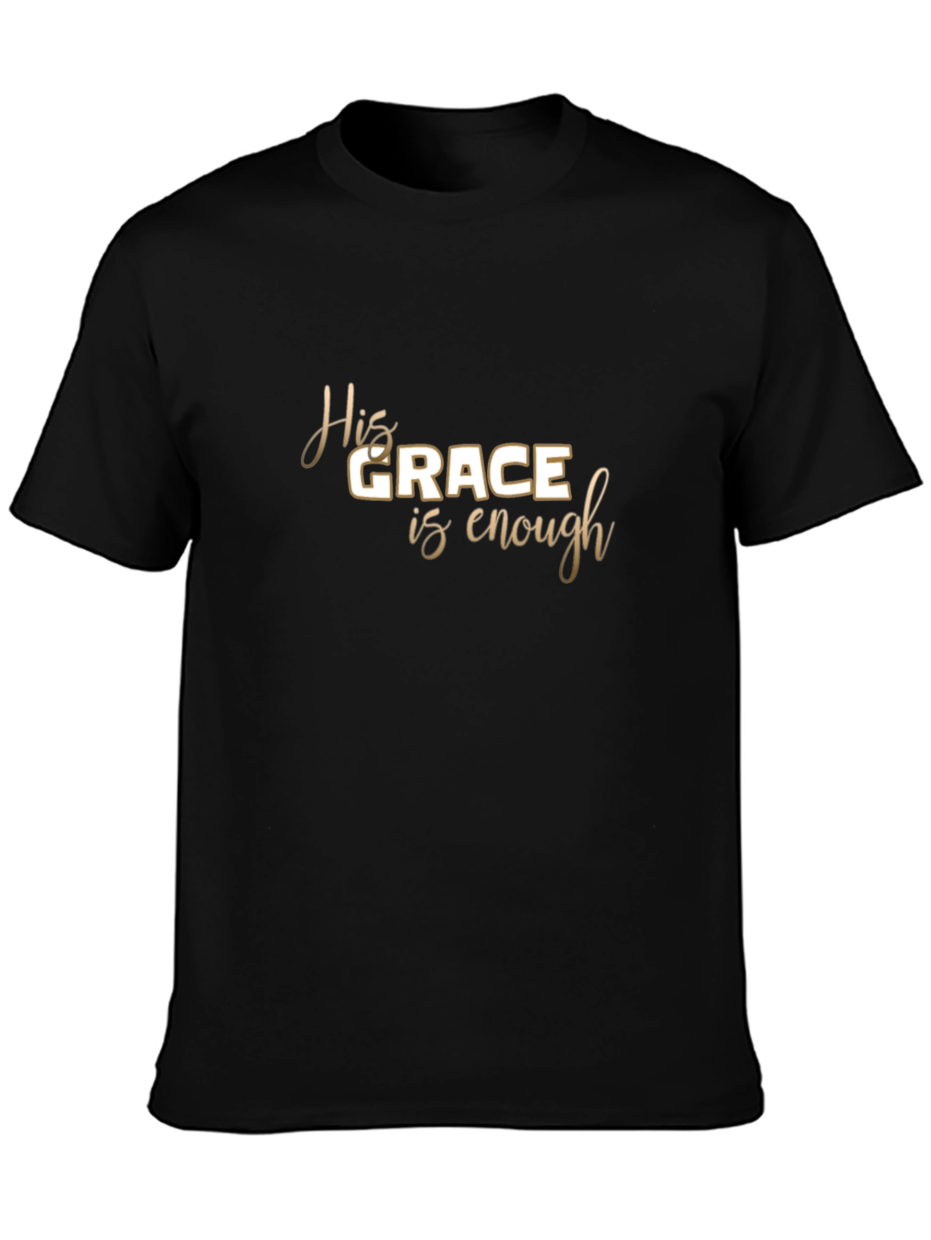 His Grace Is Enough Black Graphic Tee