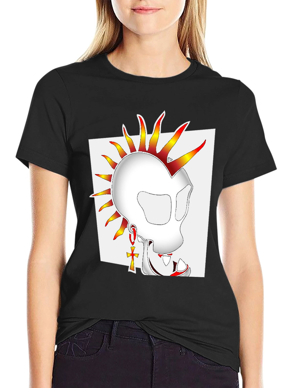 Skull Punk Graphic Tee - Edgy Streetwear Style