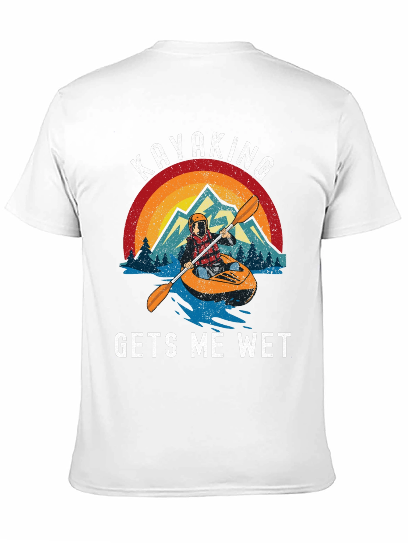 Kayaking Gets Me Wet Black Graphic Tee