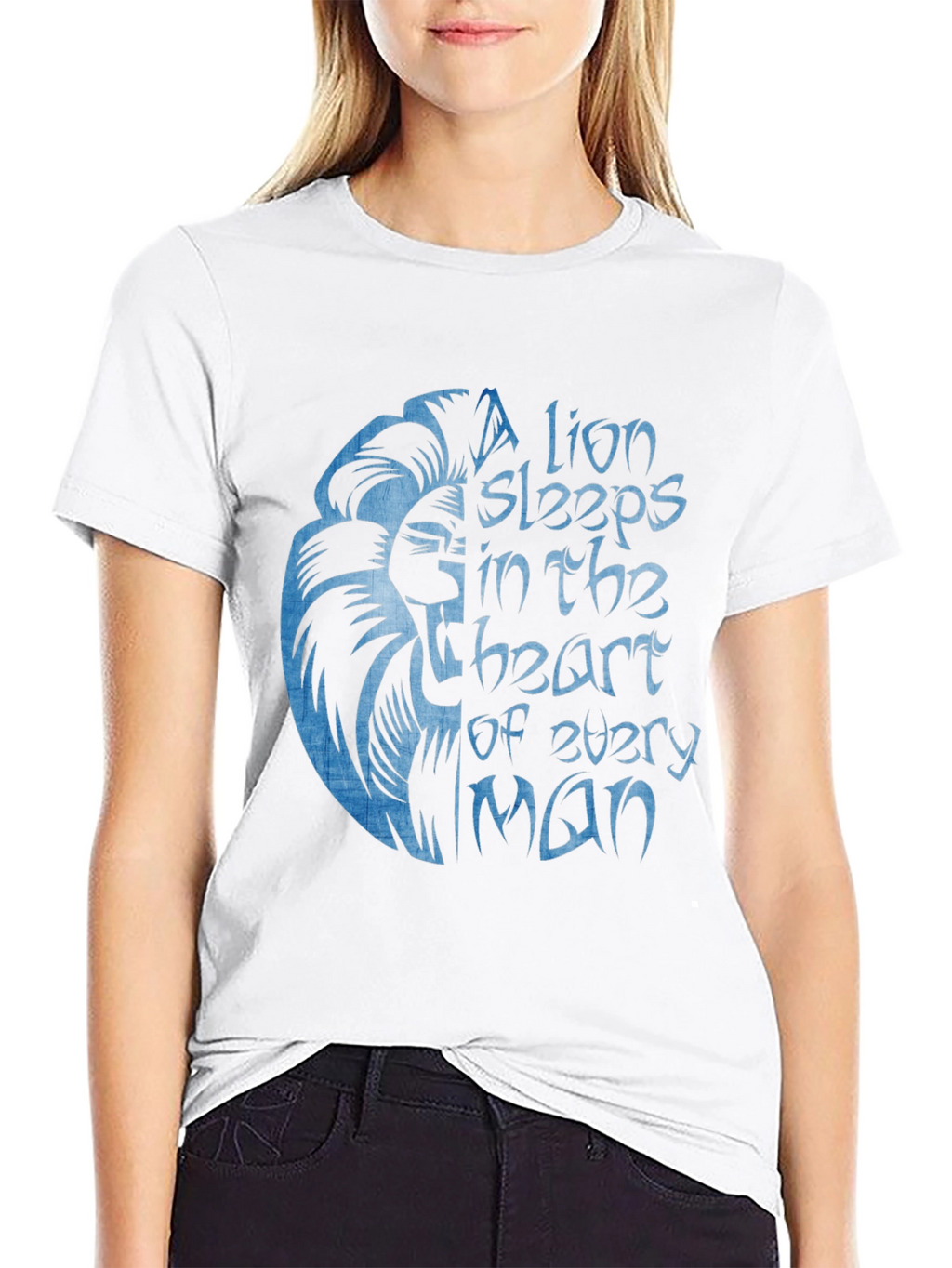 Lion Heart Graphic Black T-Shirt for Men