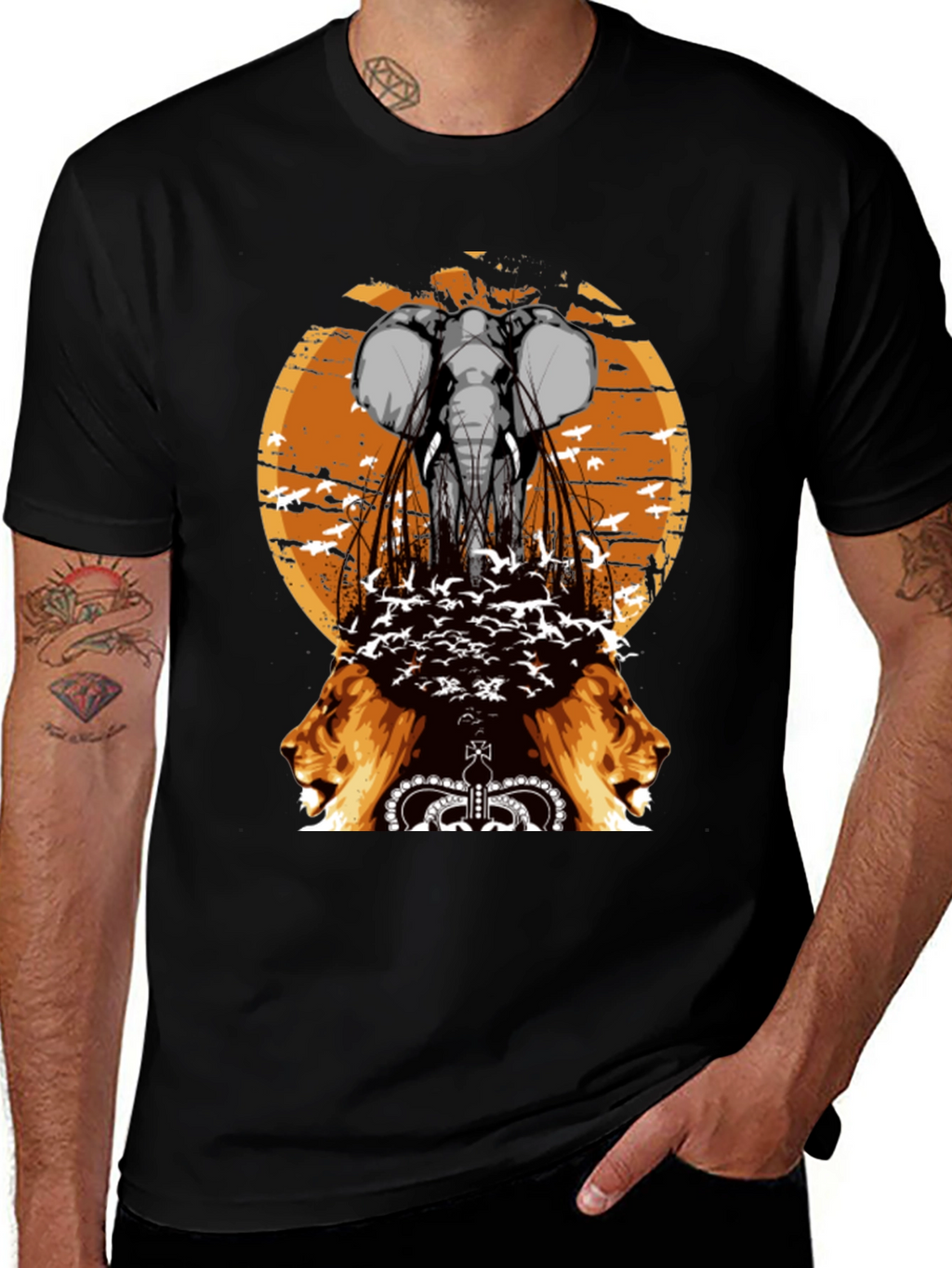 Lion & Elephant Graphic Tee