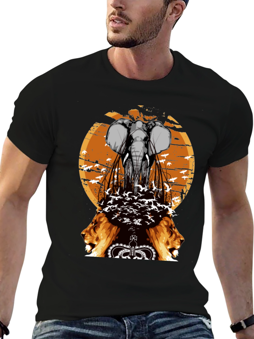 Lion & Elephant Graphic Tee
