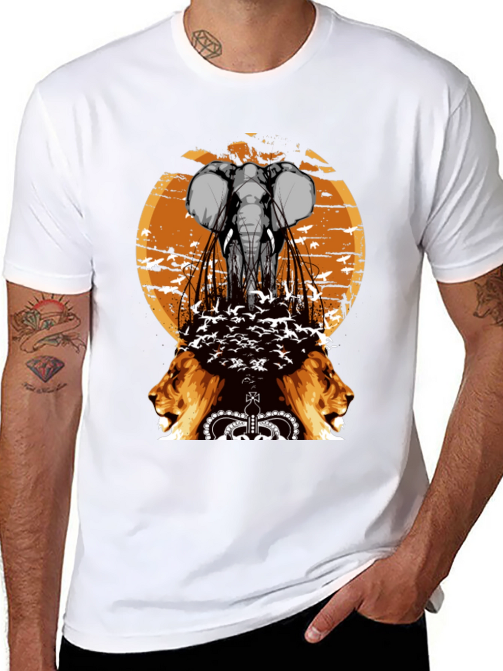 Lion & Elephant Graphic Tee